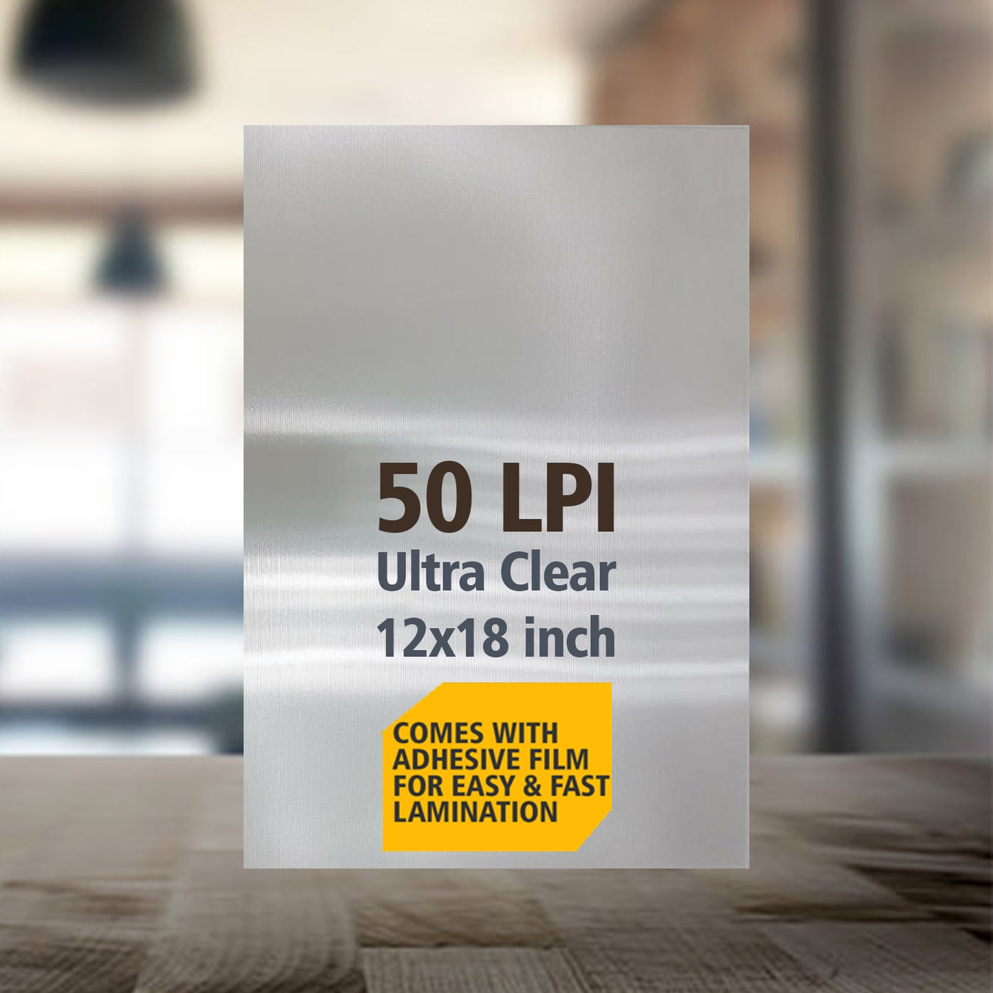 Sheet With Adhesive - 50 LPI (12"x18") (Pack of 5)