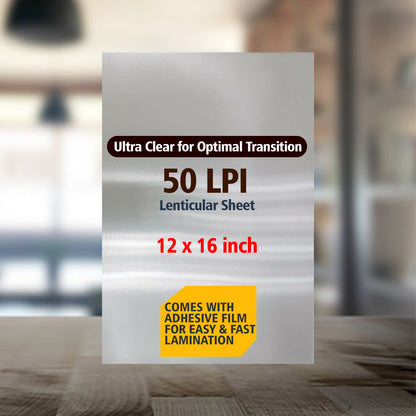 Sheet With Adhesive - 50 LPI (12"x16") (Pack of 5)